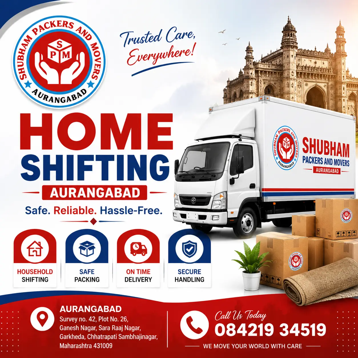 Home shifting services in Aurangabad Chhatrapati Sambhajinagar - Shubham Packer