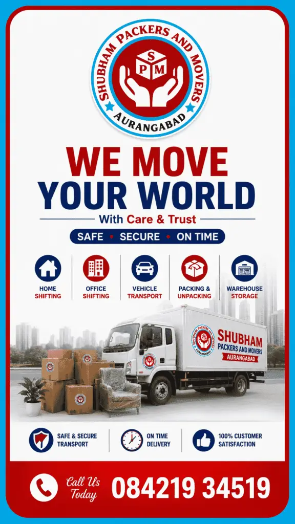 packers and movers aurangabad shubham packers movers