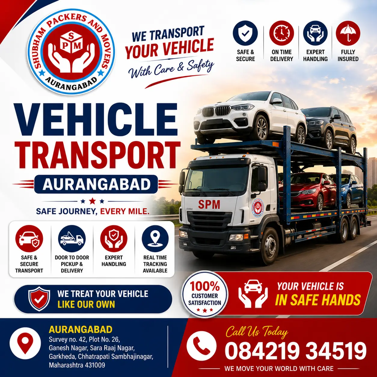 Vehicle transportation services in Aurangabad Chhatrapati Sambhajinagar - Shubham Packers and Movers